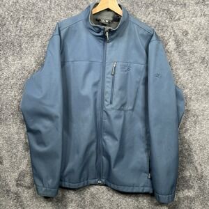 Mountain Hardwear Soft Shell Android Jacket Men's XL Fleece Lined Blue Full Zip